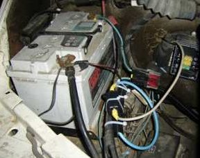 Dispersione batteria del camper