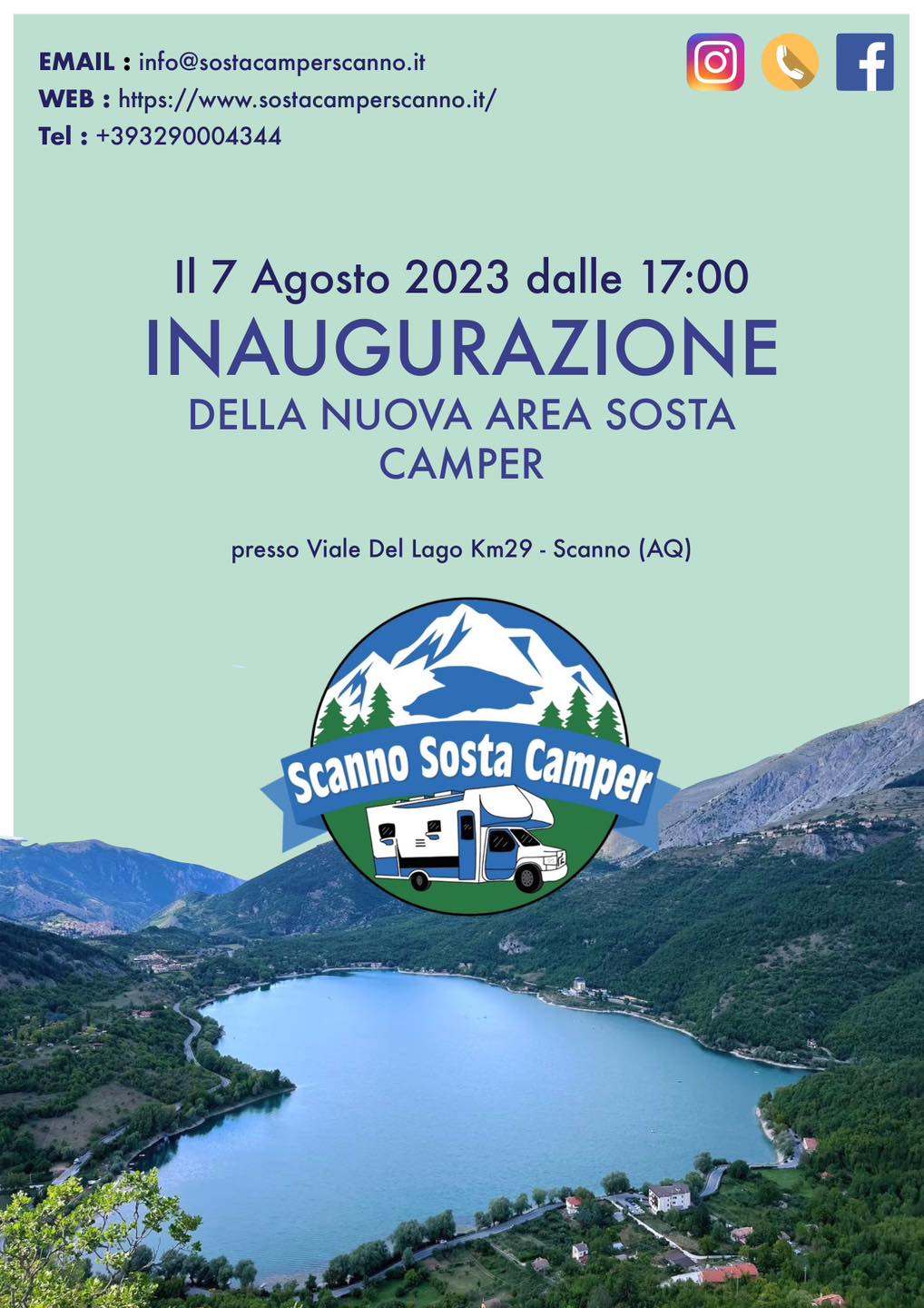 Inaugurata nuova Area di sosta Camper a Scanno