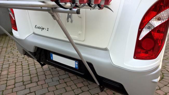 Sostegno per il portabici del Camper