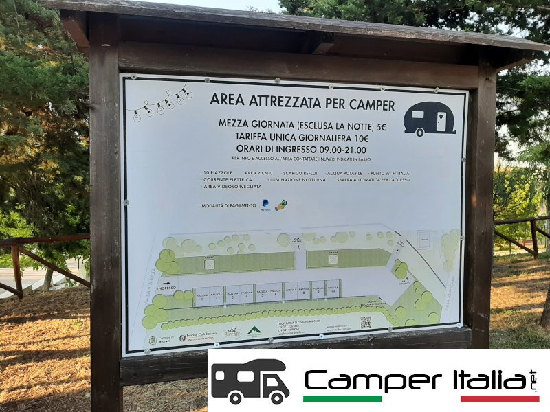 sosta camper Biccari