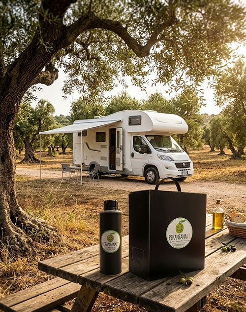Olio EVO Pugliese Peranzana.it: Il Gusto Autentico della Puglia, l’Olio per camperisti Sempre in Viaggio con Te